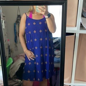 Royal blue swing dress